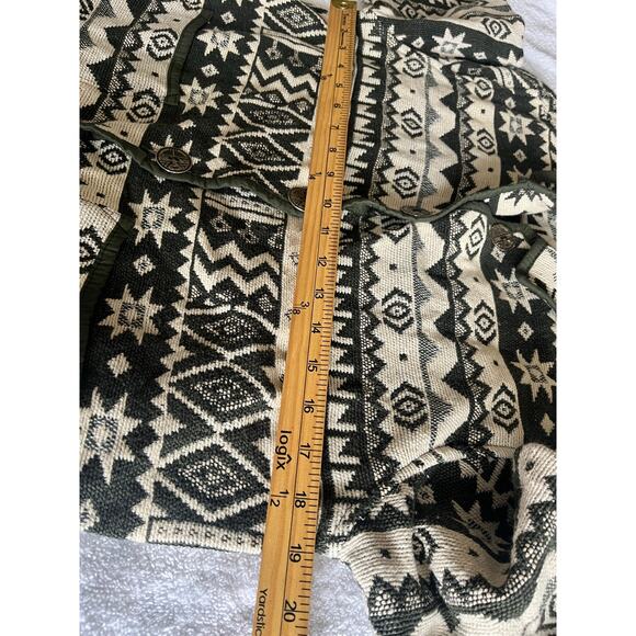 Jane Ashley womens Cotton Aztec southwestern tapestry jacket Metal buttons Sz PM - Picture 5 of 7